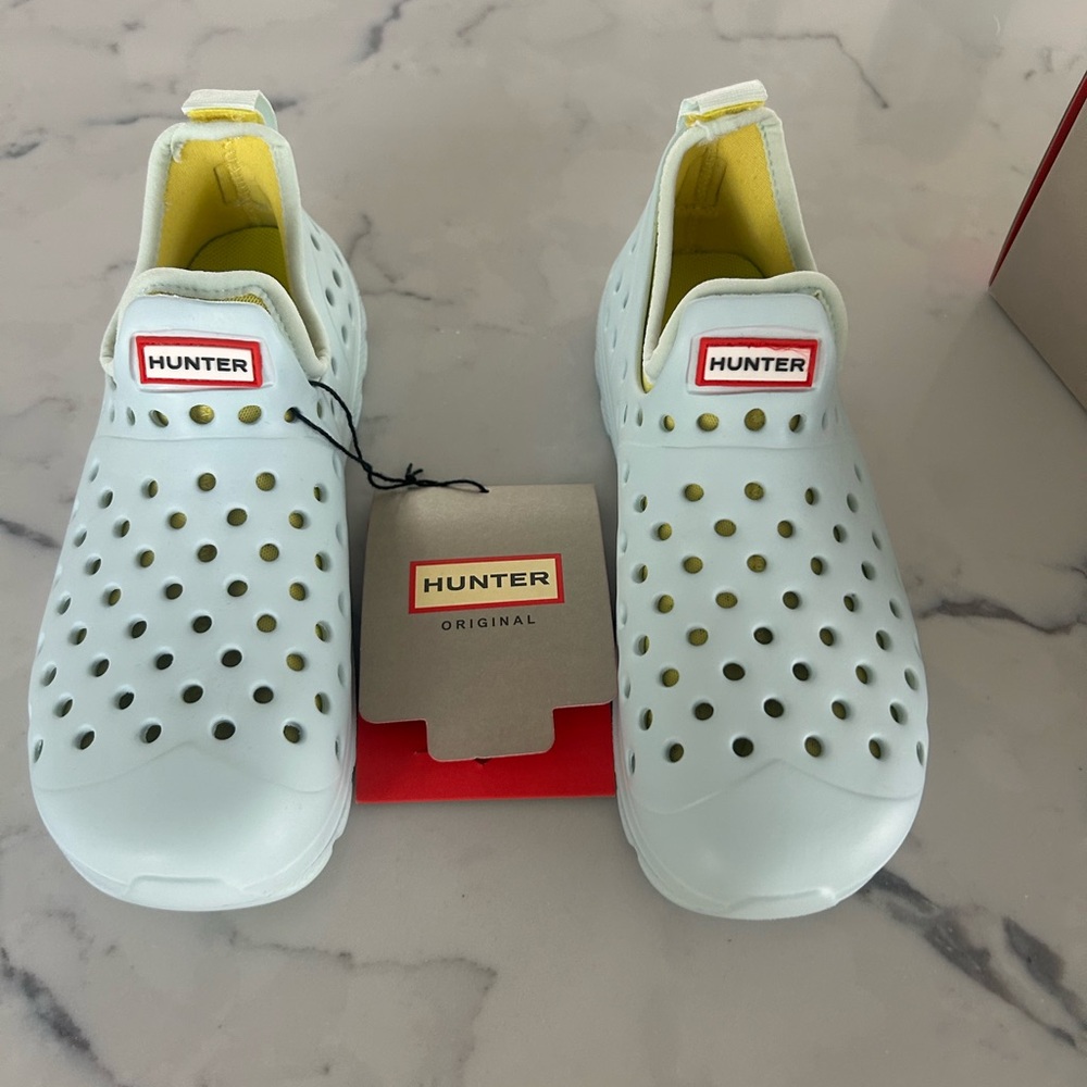 Hunter Kids Water Shoes - White and Yellow